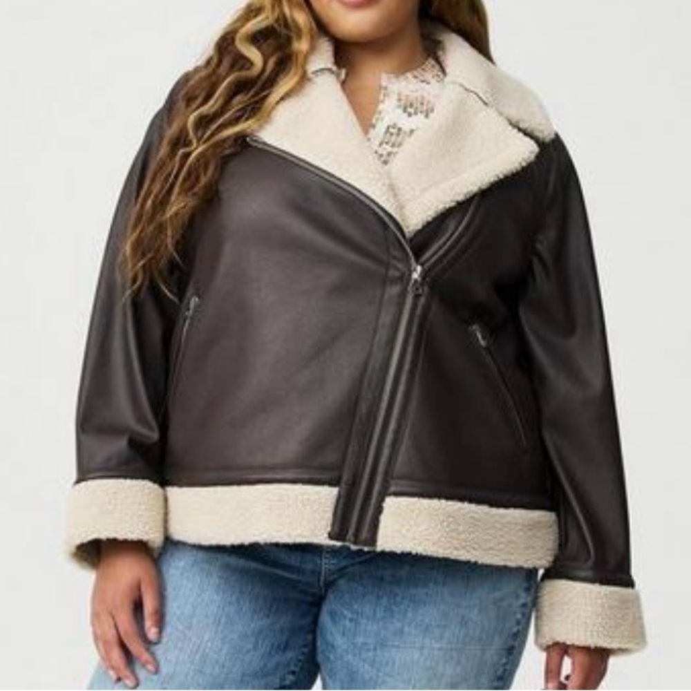 Torrid Sherpa Lined Moto Jacket